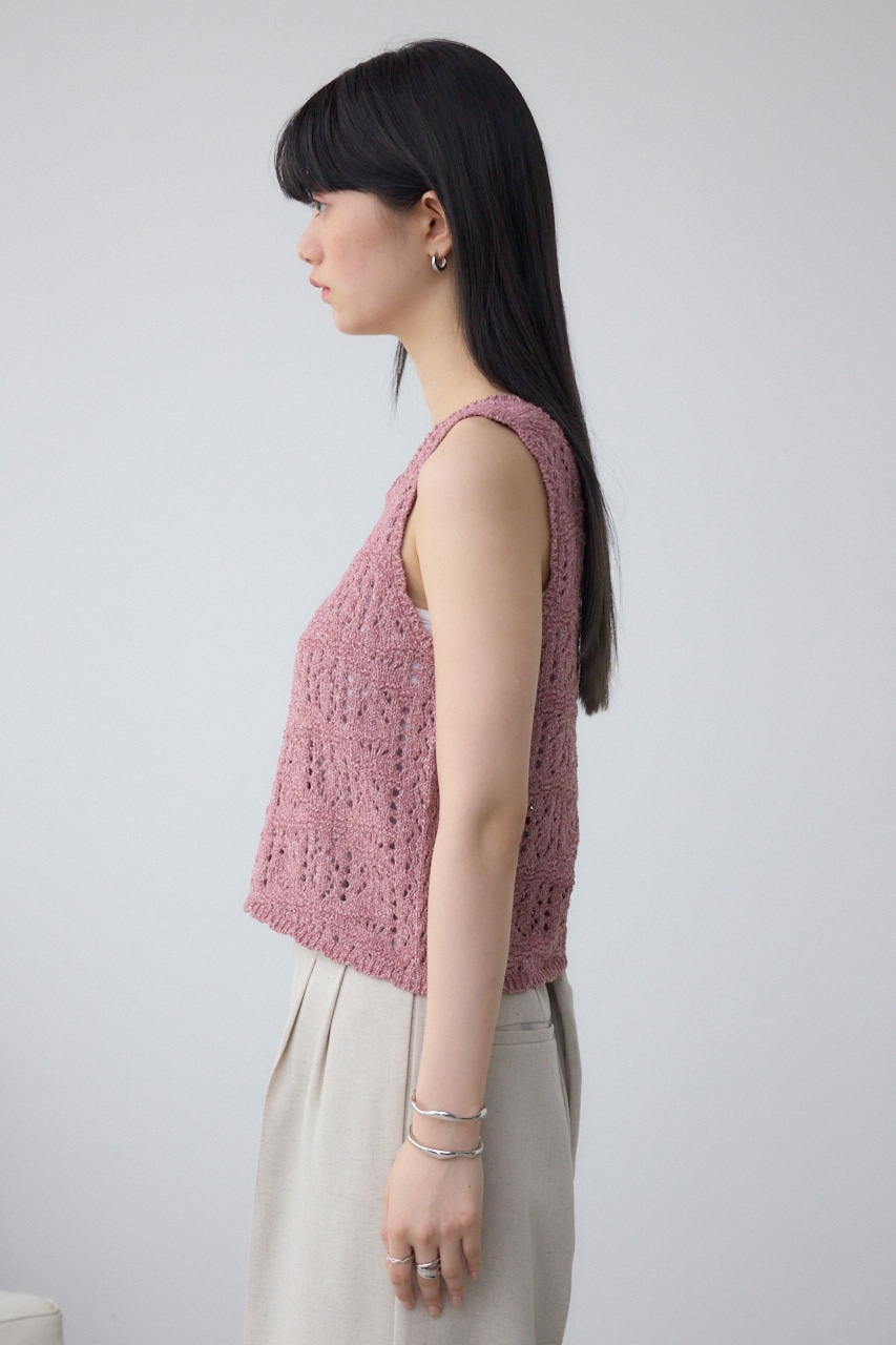 AZUL BY MOUSSY | クロシェニットタンク (タンクトップ ) |SHEL'TTER