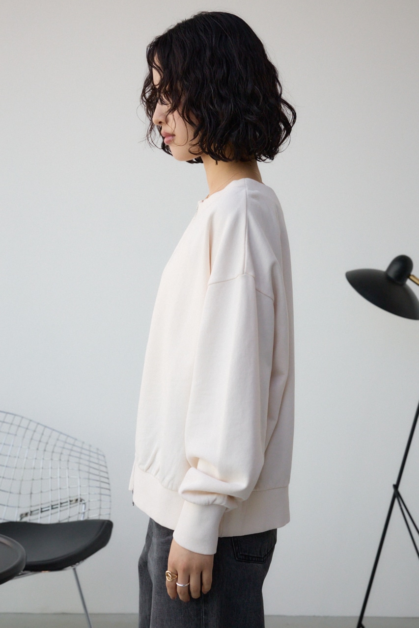 ビンテージライクZIPカーディガン IVOY FREE