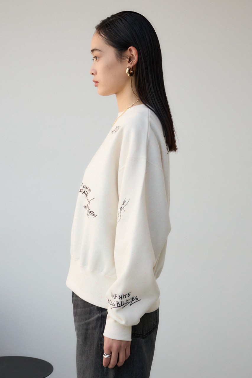 ランダムロゴウラケトップス O/WHT FREE