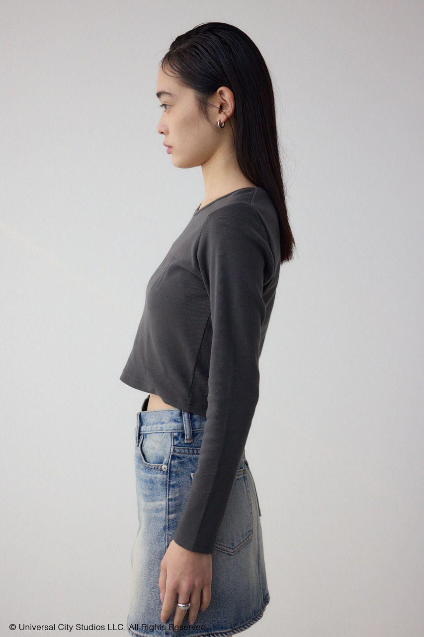 【WICKED×AZUL】ロゴリブショートトップス C.GRY FREE