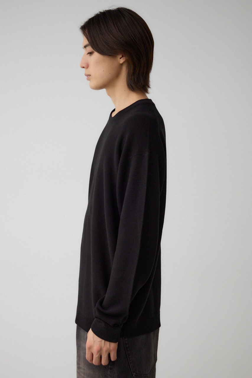 ベーシックガーターニット BLK M
