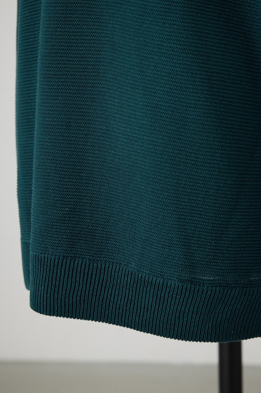 ベーシックガーターニット GRN L