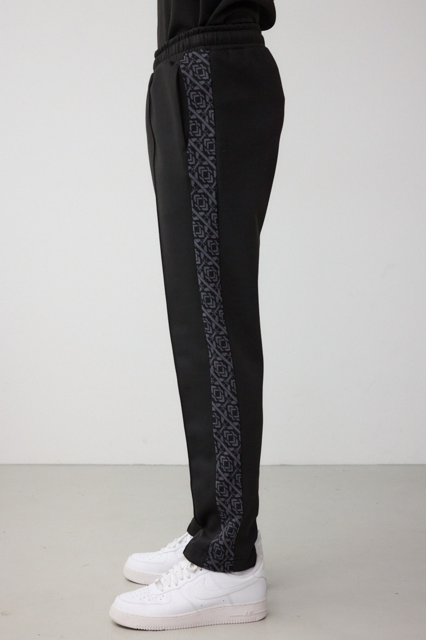 ジャガードラインカットトラウザー BLK FREE