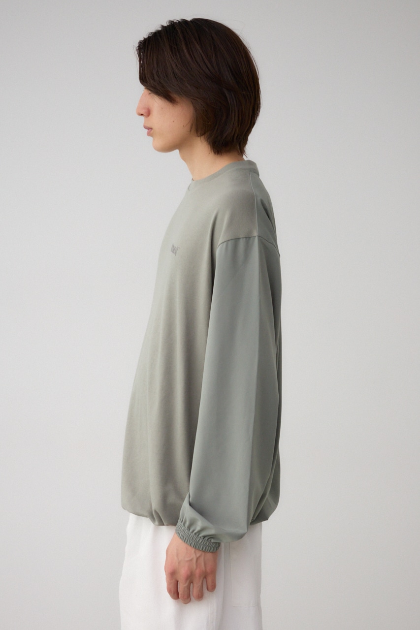 異素材ドッキング刺繍トップス L/KHA FREE