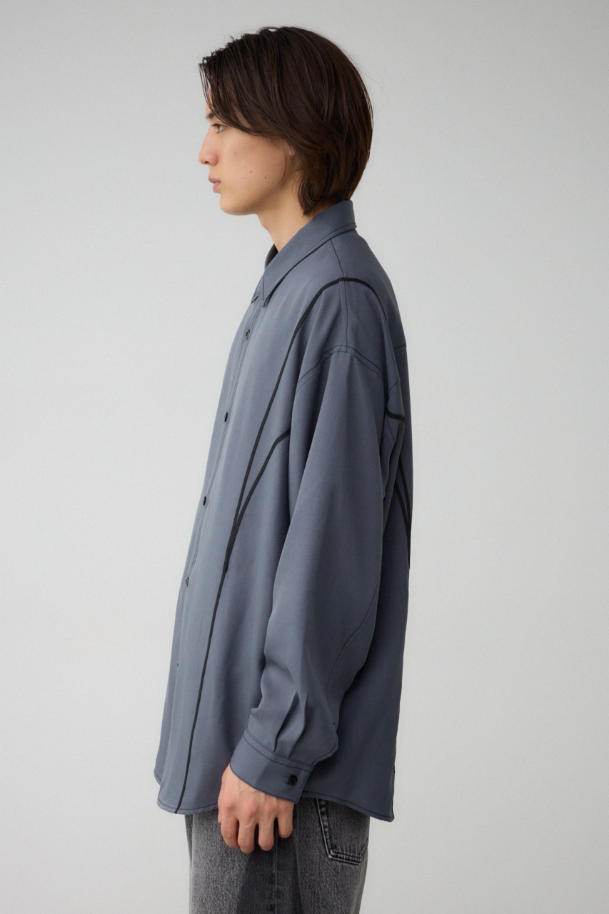 アウトステッチオーバーシャツ GRY FREE