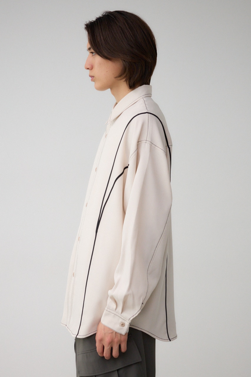 アウトステッチオーバーシャツ O/WHT FREE