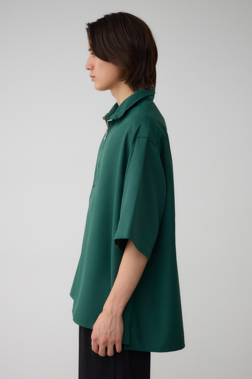 ツイルスタンドハーフジッププルオーバー D/GRN FREE