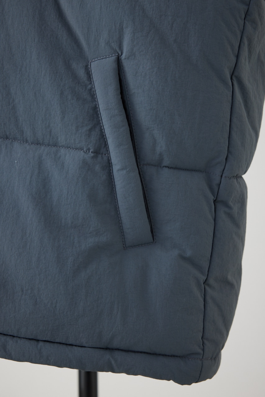 スタンドカラー中綿ベスト GRY FREE