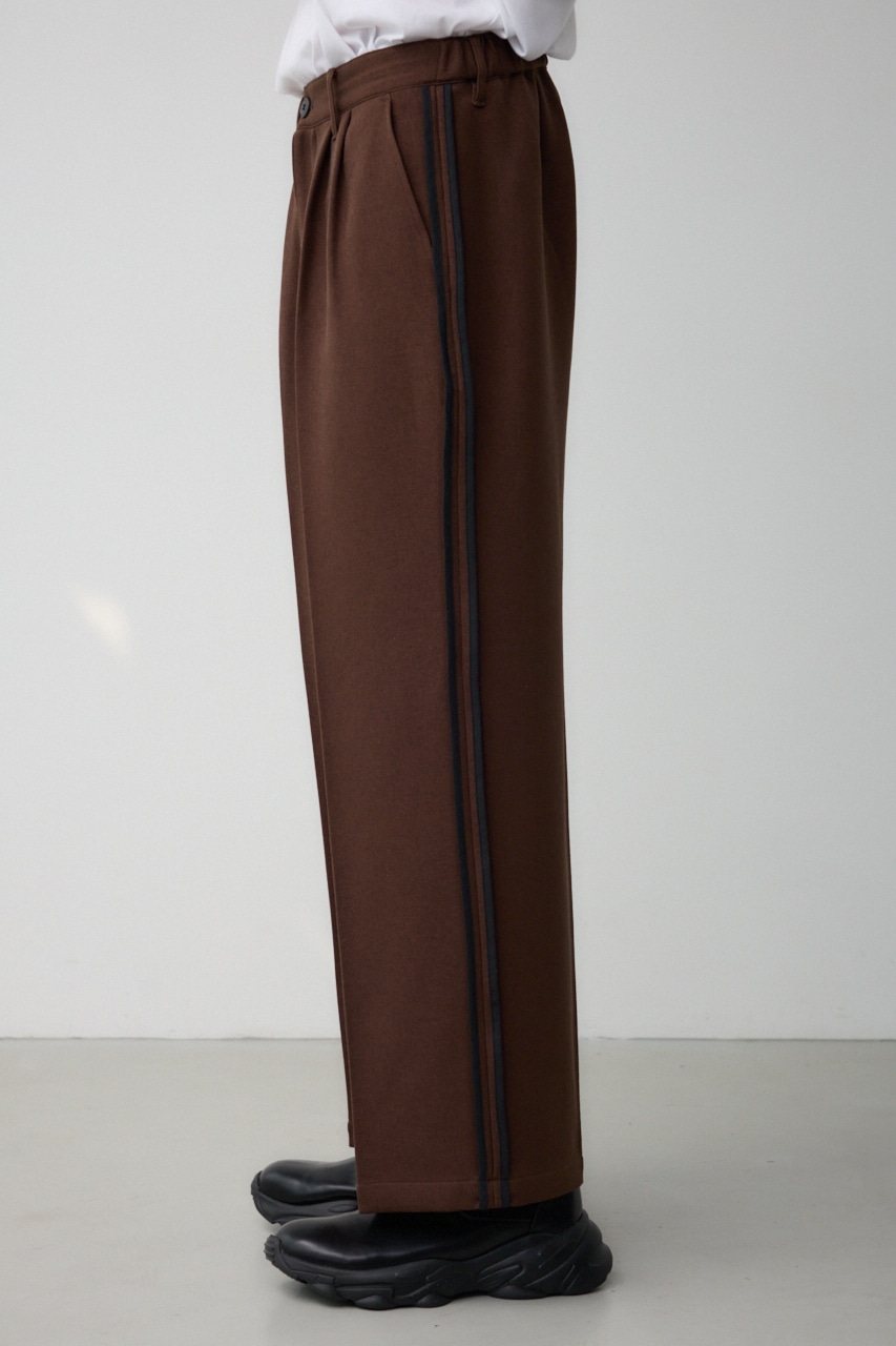 ツータックラインワイドパンツ BRN FREE