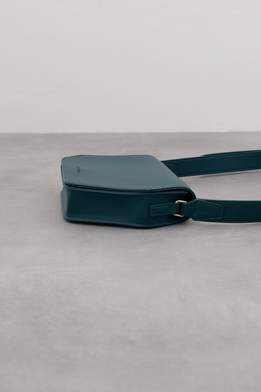 フェイクレザースクエアショルダーバッグ GRN FREE