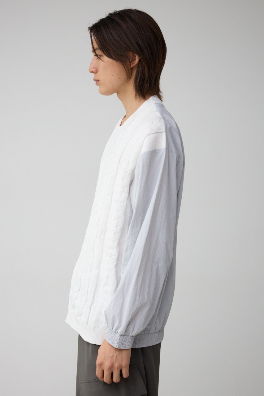 スウィッチングコンビネーションニット L/GRY FREE