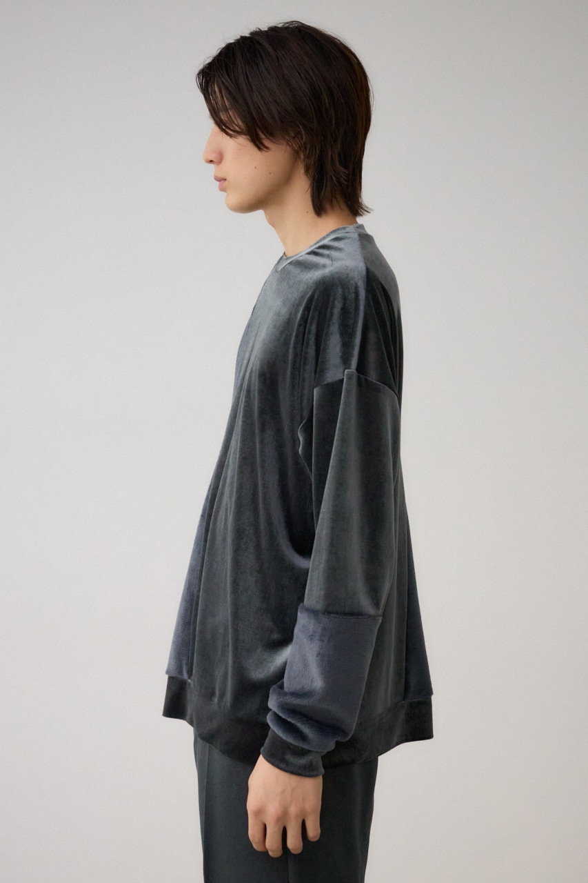 ファーパイルベロアドッキングトップス GRY FREE