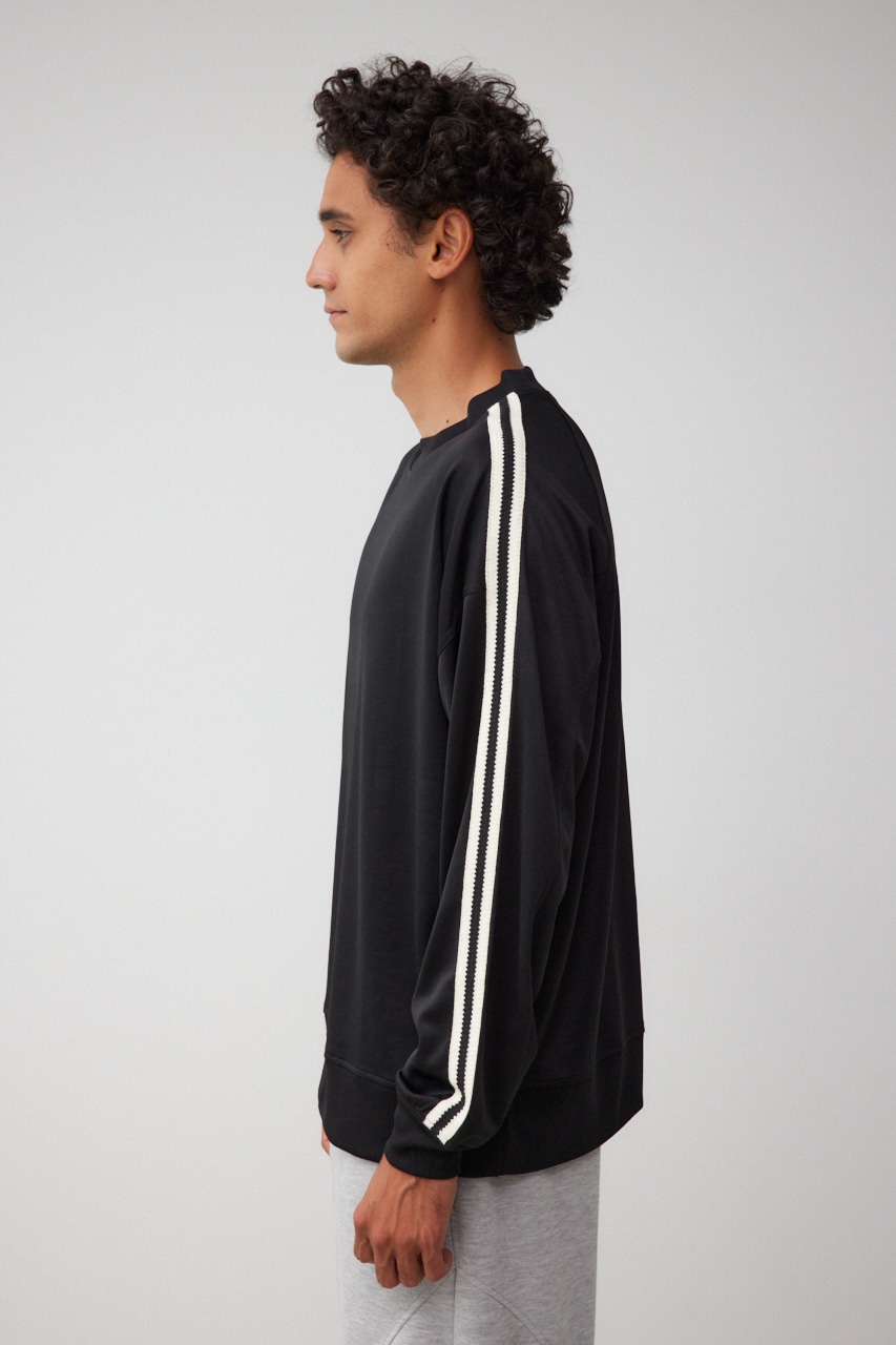 ラインジャージートップス BLK FREE