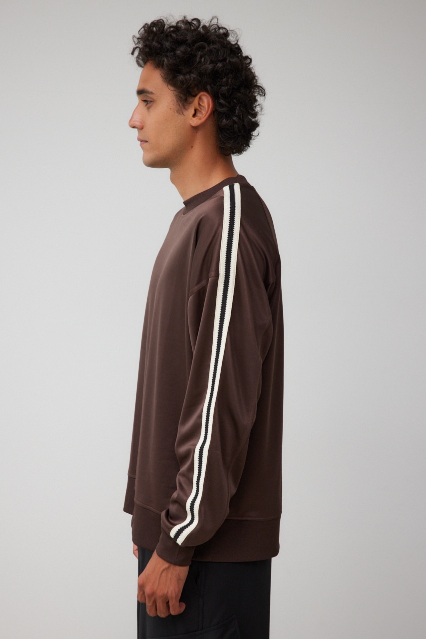 ラインジャージートップス D/BRN FREE