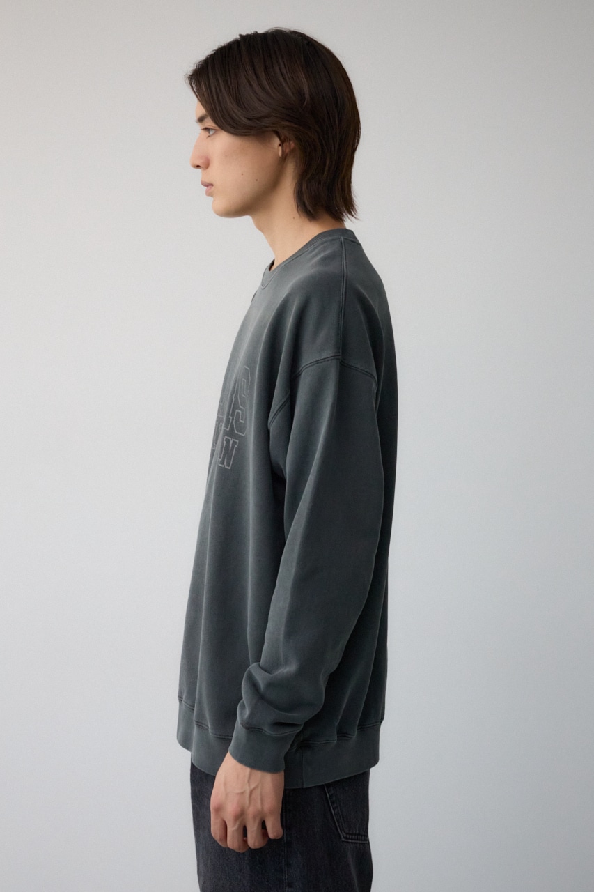ピグメントクルーネックスウェット L/BLK M