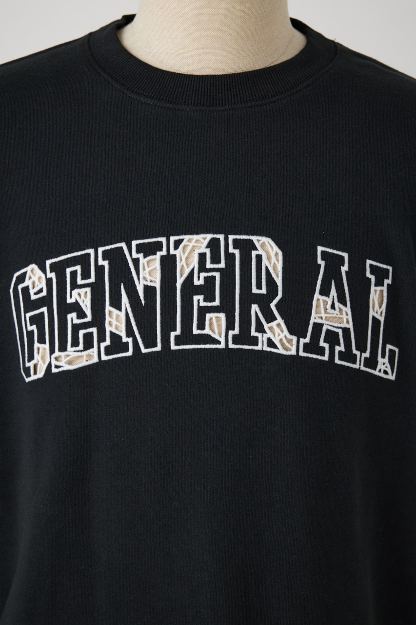 GENERALシアーロゴスウェット BLK FREE