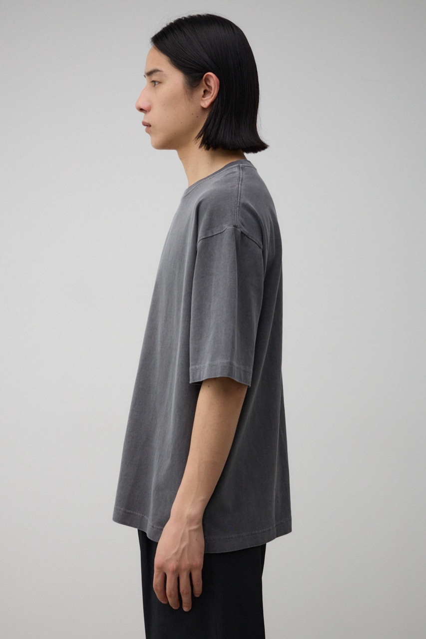 ピグメントサイドスリットTEE BLK M