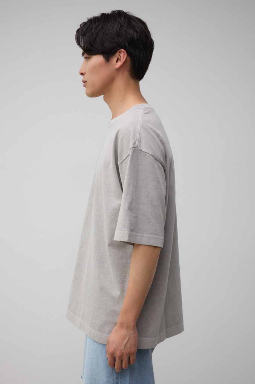 ピグメントサイドスリットTEE L/GRY M
