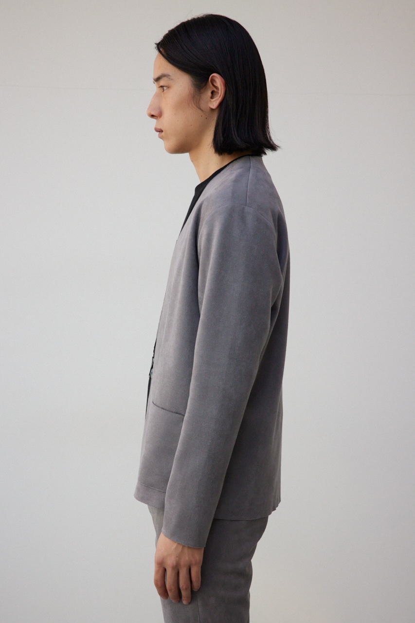 プリマベーラフェイクスウェードトッパー GRY M