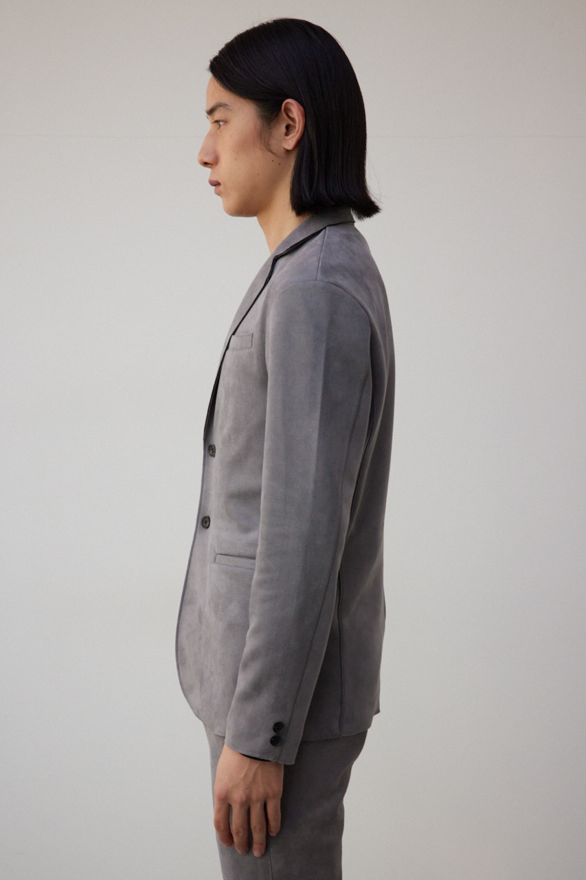 プリマベーラフェイクスウェードジャケット GRY M