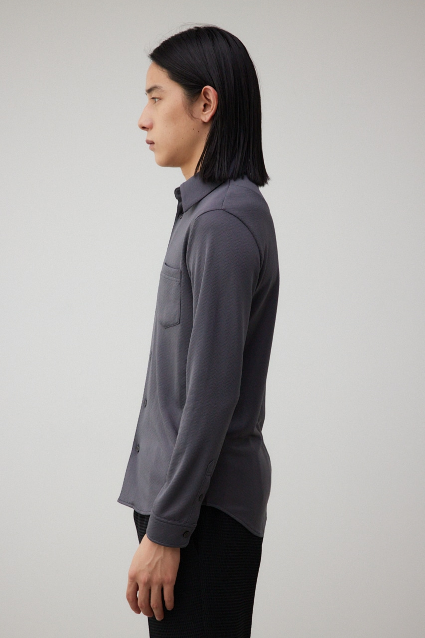 スリムストレッチタイトシャツ L/BLK M