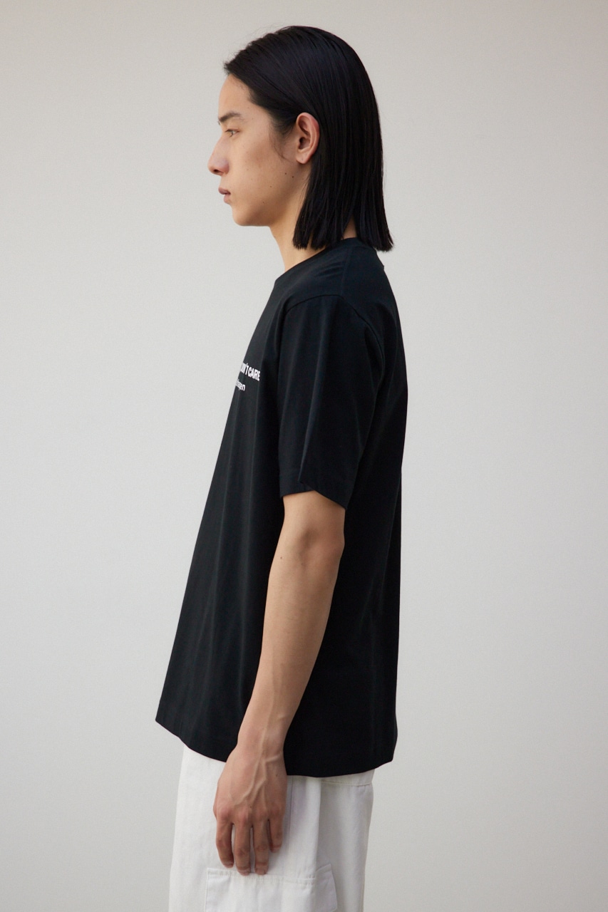 フロントロゴベーシックプリントTEE BLK L