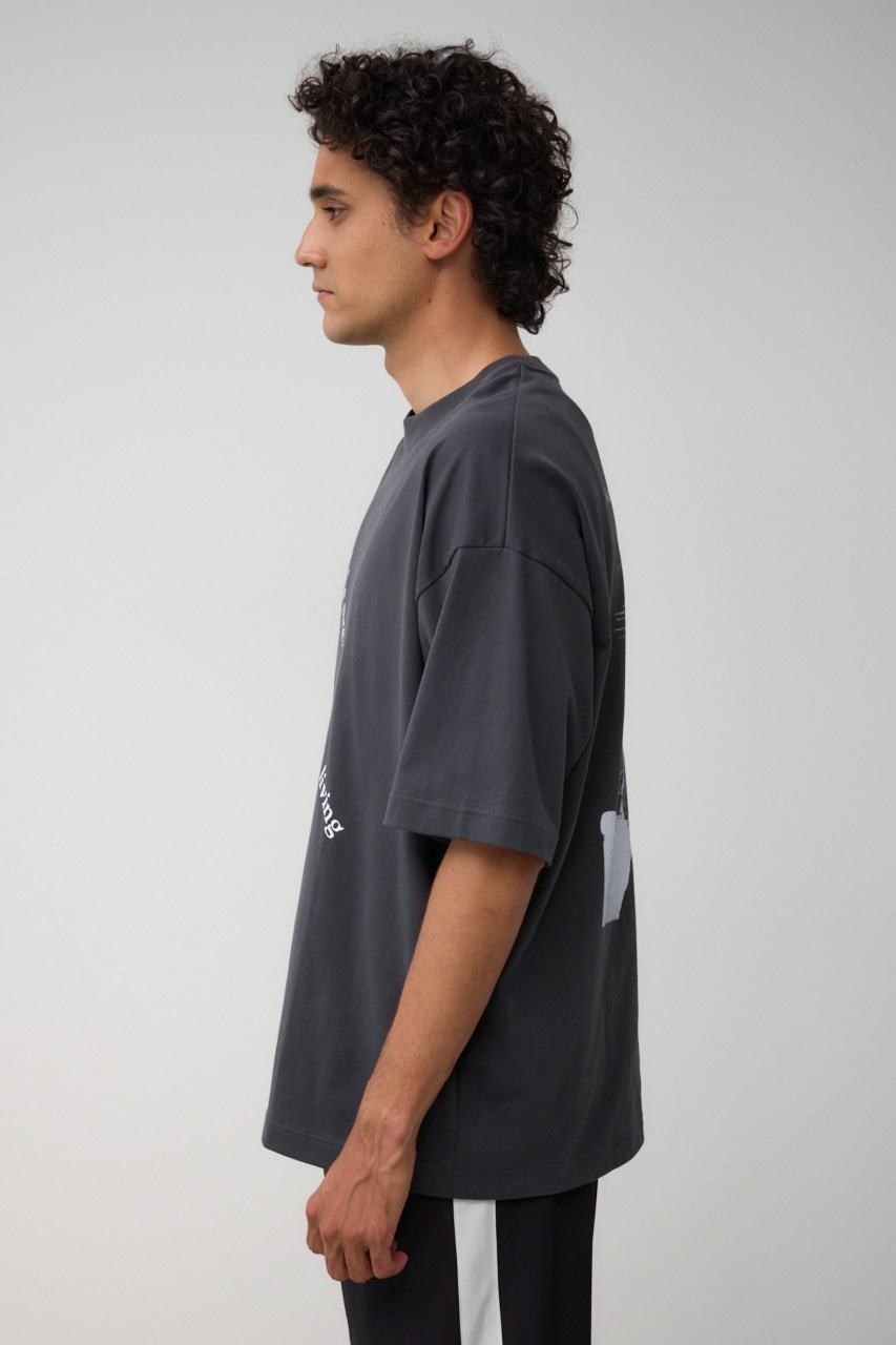 ツーフィンガーフォトTEE L/BLK FREE