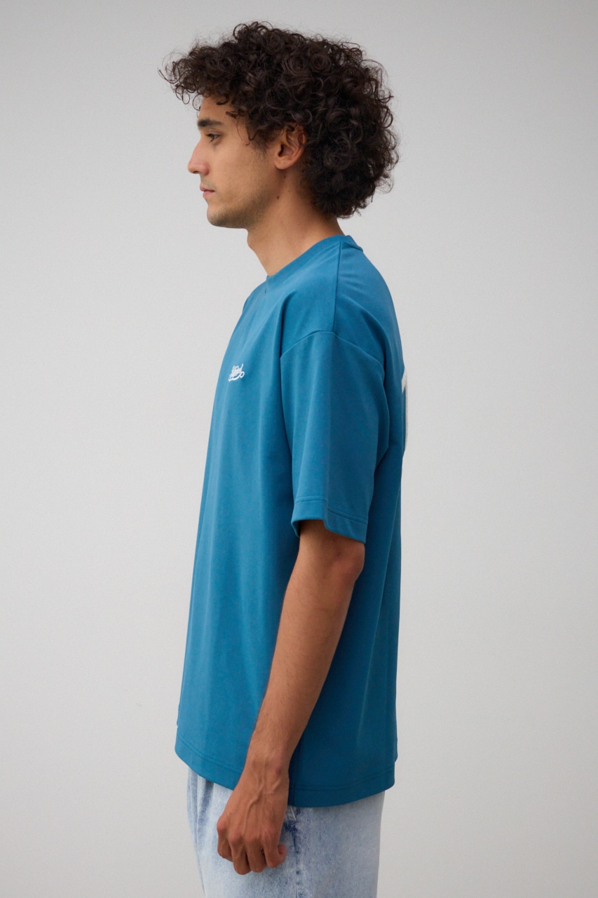 バックサガラ刺繍TEE BLU FREE