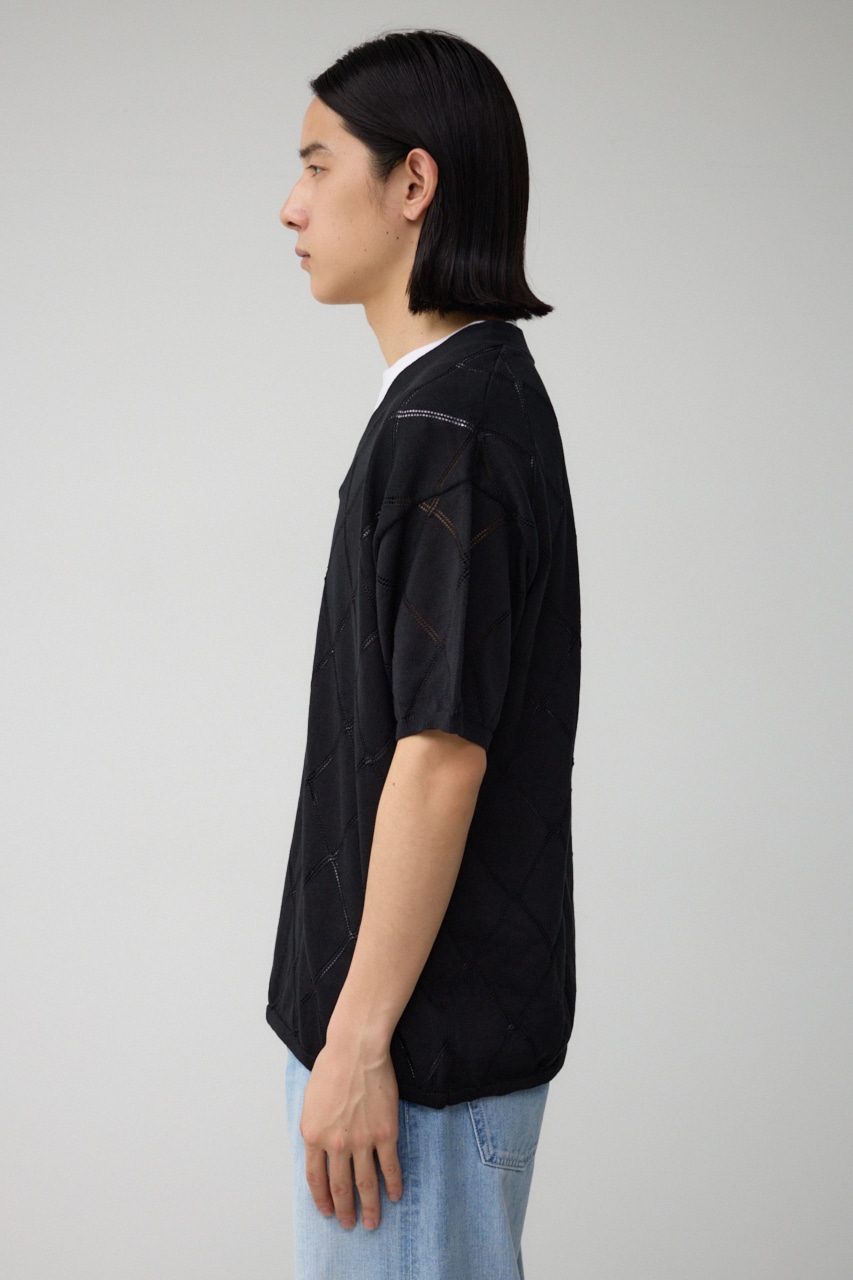 スカシアミレイヤードニット BLK M