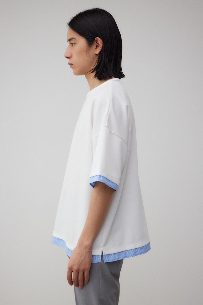 ダンボールシャツレイヤードトップス WHT FREE