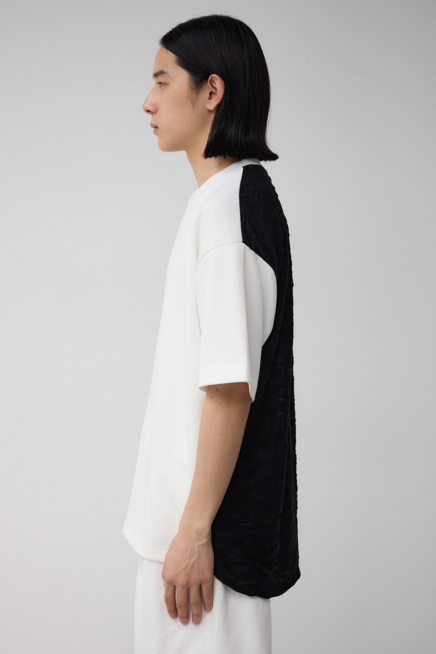 スウィッチングビッグTシャツ 柄WHT FREE