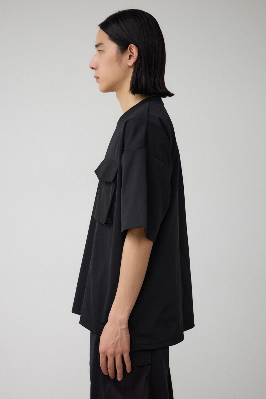 ストレッチスラブ天竺ビッグポケT BLK FREE