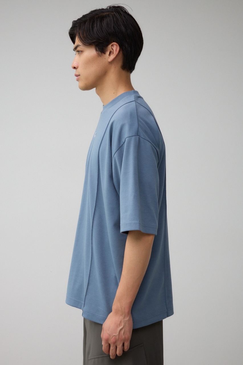 ピンタック1ポイント刺繍TEE L/BLU FREE