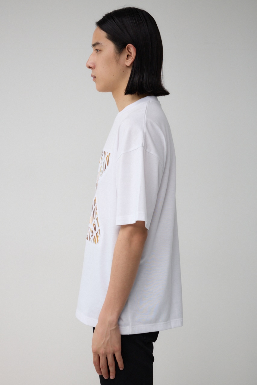 ブロンズエンボス半袖TEE WHT FREE