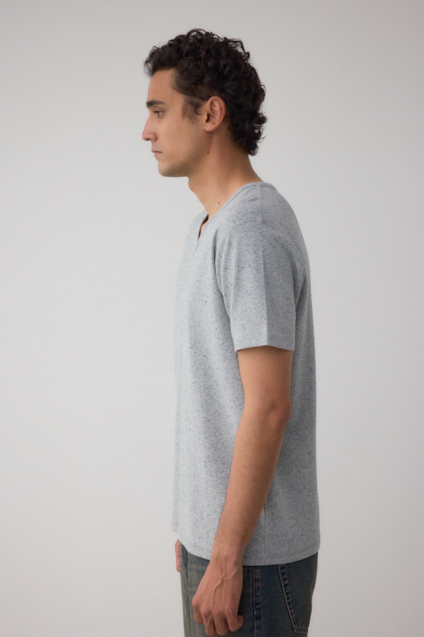 タックフライスVネックTシャツ T.GRY XL