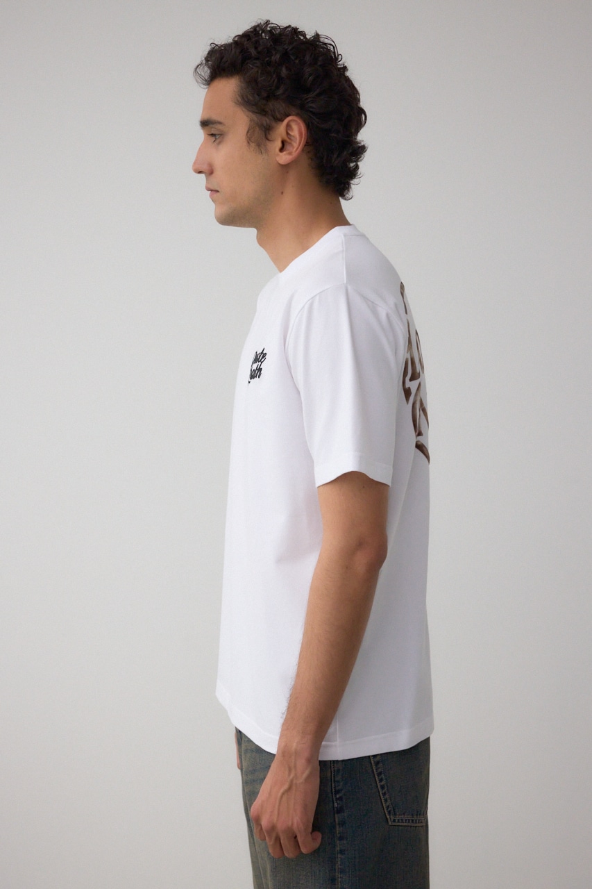 ハートゴールド発泡プリントTEE WHT L