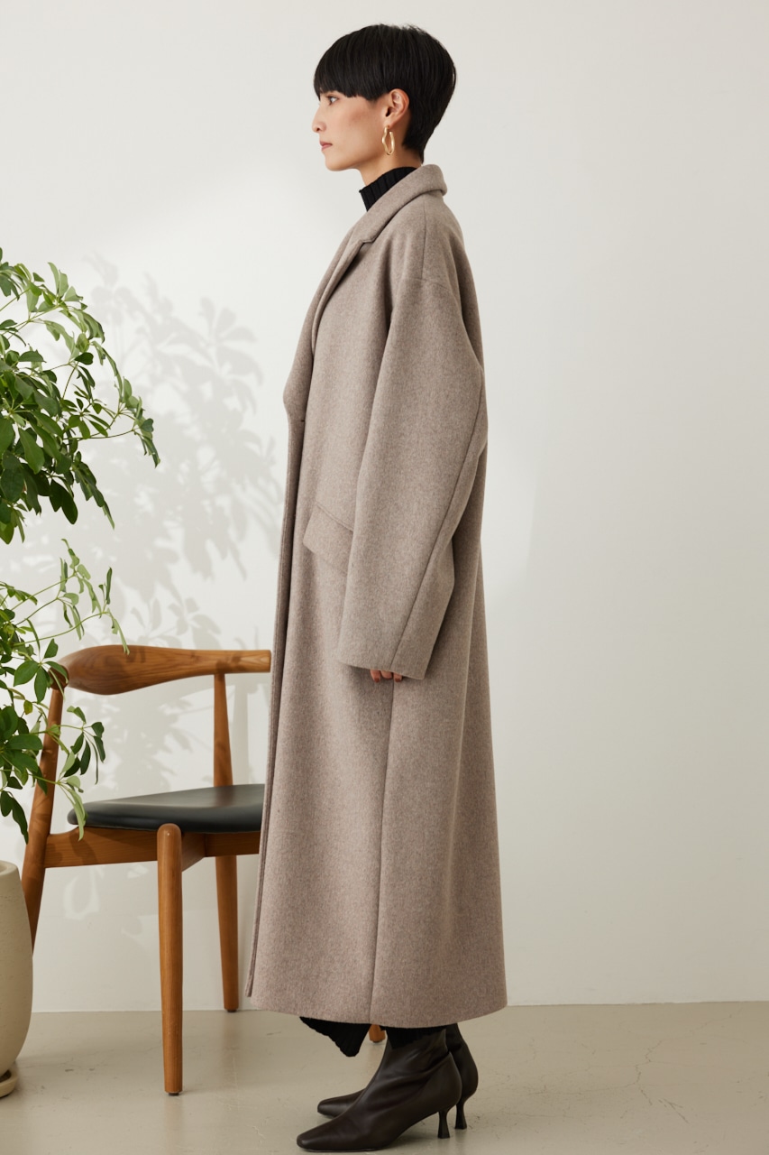 crie conforto | ピークドダブルロングコート (コート ) |SHEL
