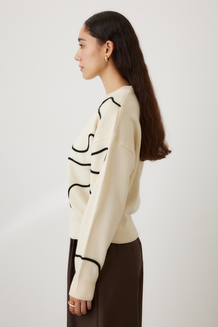 コードエンブロイダリーニット O/WHT FREE