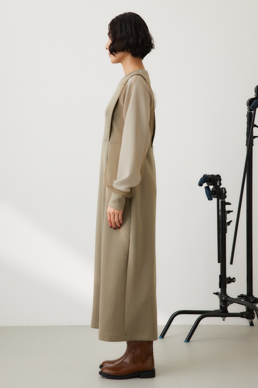 チュールスリーブドッキングワンピース KHA FREE