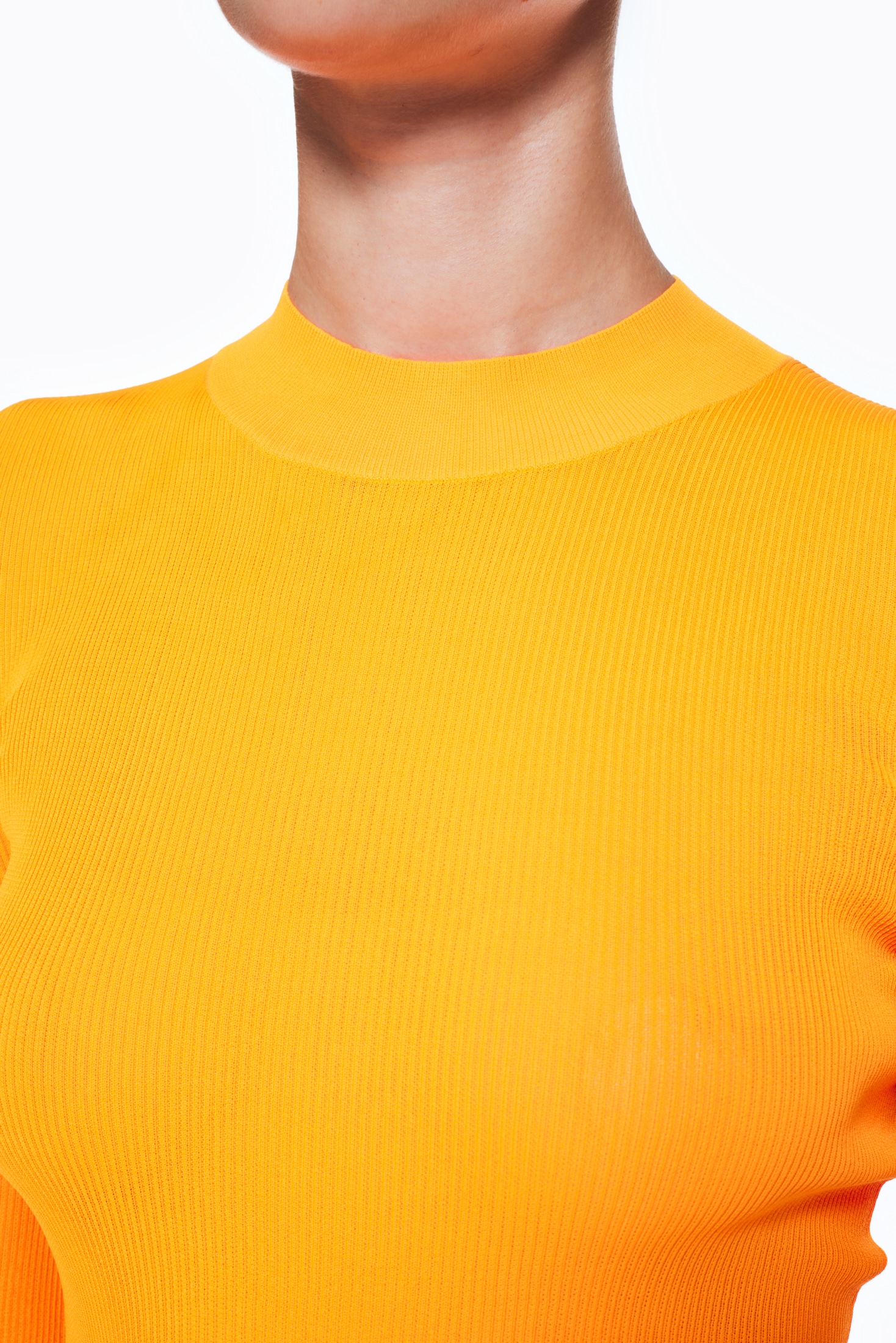 RIB STAND NECK HALF SLEEVE TOPS｜38｜GRN｜KNIT WEAR｜|ENFÖLD 