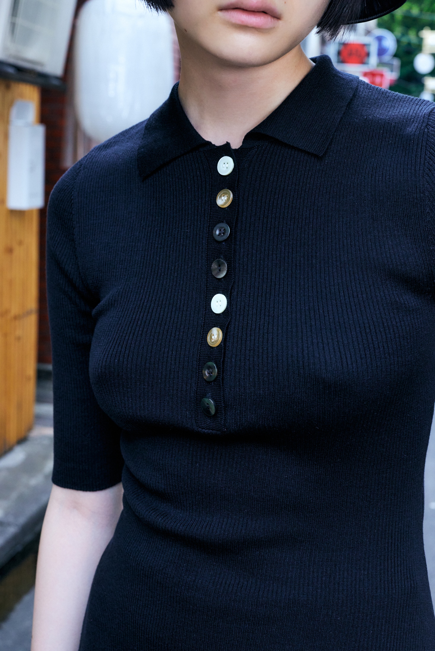 RIB POLO｜38｜WHT｜KNIT WEAR｜|ENFÖLD OFFICIAL ONLINE STORE 