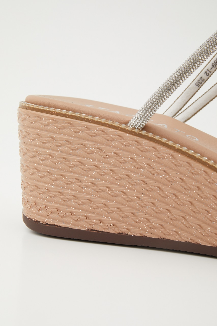 コードストラップウェッジヒールサンダル SLV 24.0cm