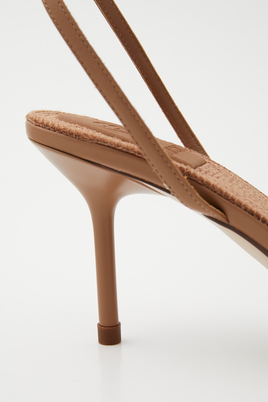 エルザプチピンヒールサンダル BRN 22.5cm