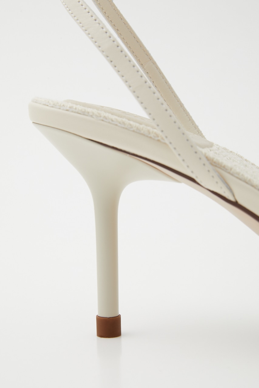 エルザプチピンヒールサンダル WHT 22.0cm