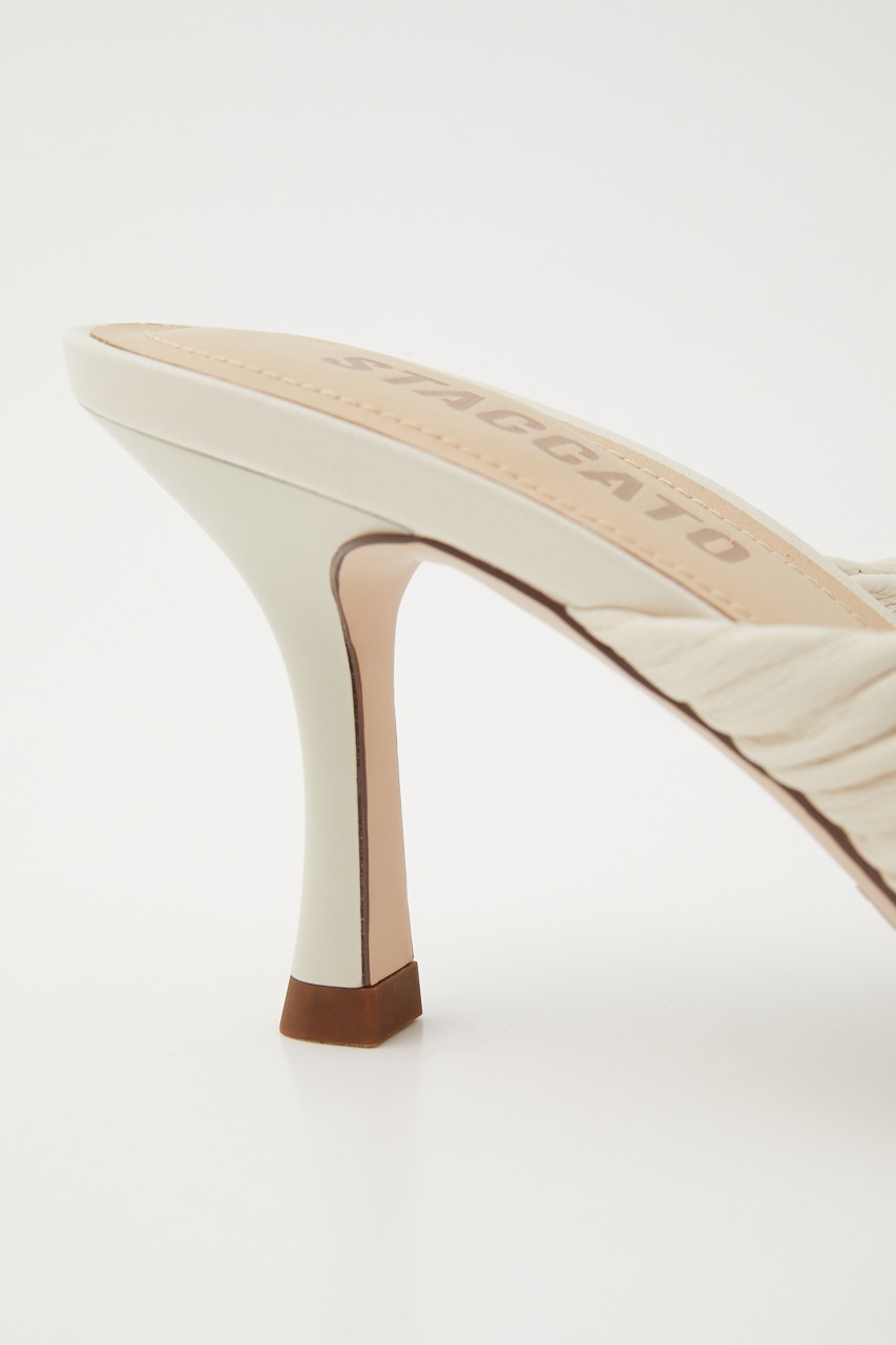 プリーツイストミュール WHT 23.5cm