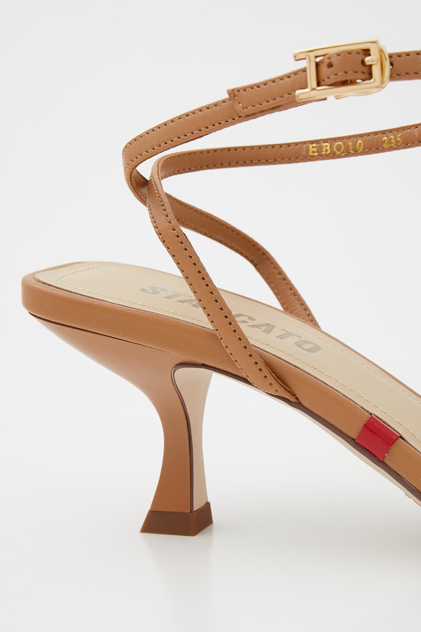 パッファーアンクルストラップサンダル BRN 23.5cm