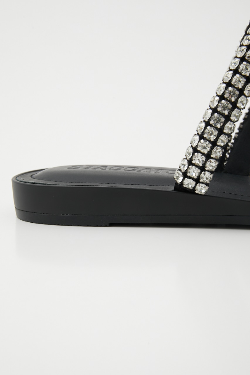 クリスタルクロスループフラット 柄BLK 24.0cm