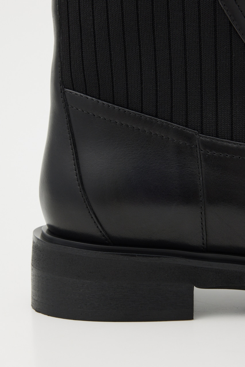 クラウスルリブニットコンビブーツ BLK 24.5cm
