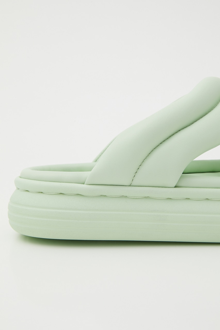 パファーライトクロスサンダル GRN 22.0cm