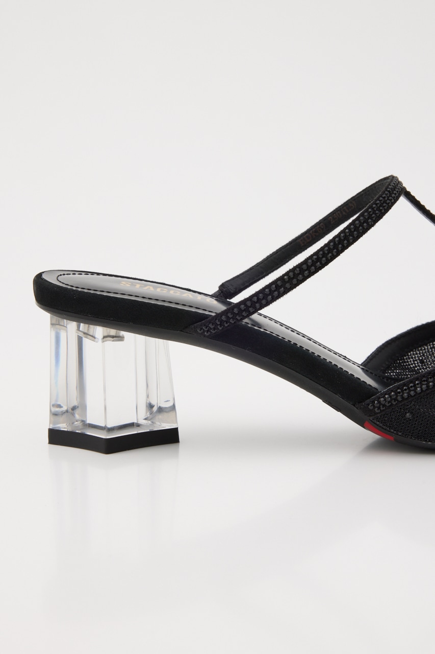 バブエラシースルーミュール BLK 24.5cm